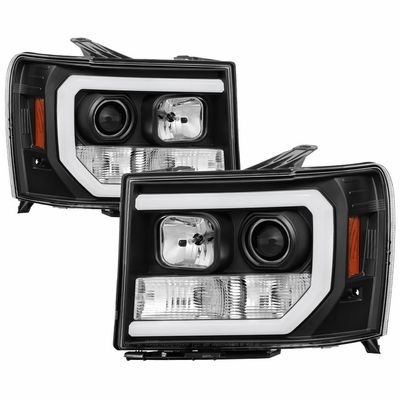 GMC SIERRA 1500/2500/3500 2007-2013 BLACK HEADLIGHT DRL