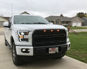 F150 2015-2017 BLACK RAPTOR STYLE LED GRILL